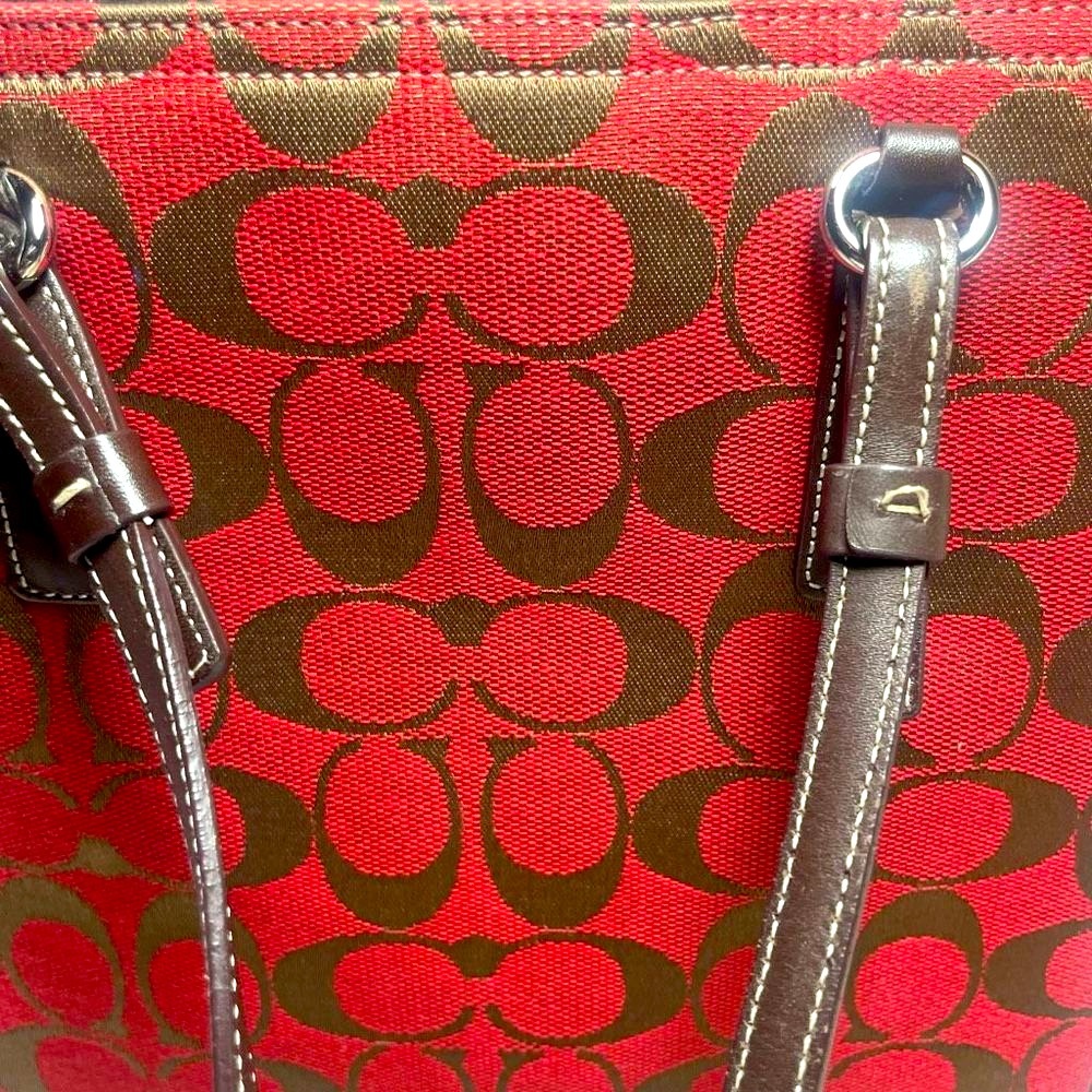 Coach Signature series tapestry and leather handbag PRICE..IS..VERY…FIRM! - Picture 16 of 16